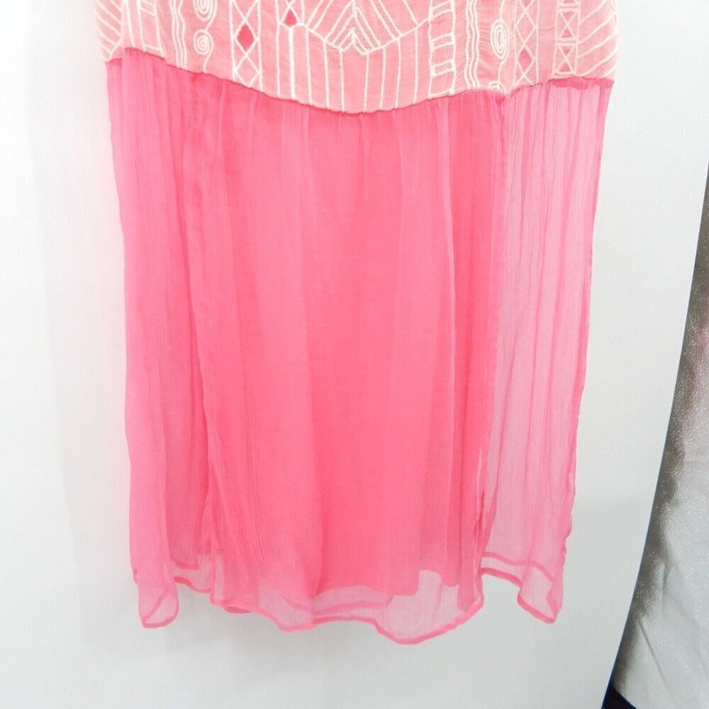 Free People Pink Sheer Embroidered Mini Dress - Picture 3 of 7